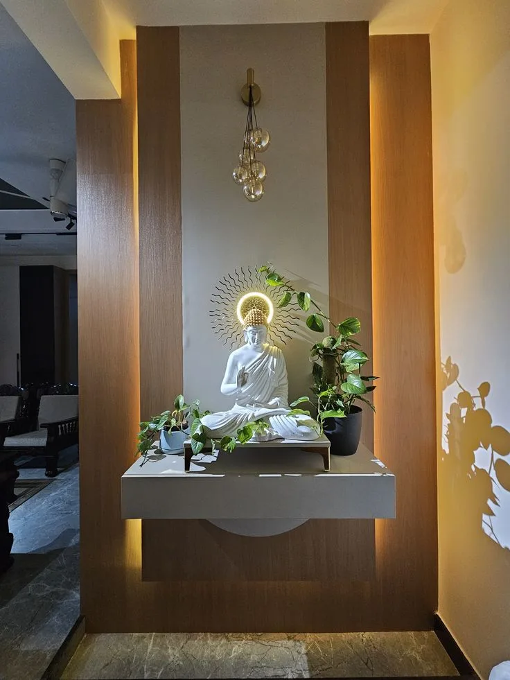 Wall-mounted mandir unit interior Amravati
